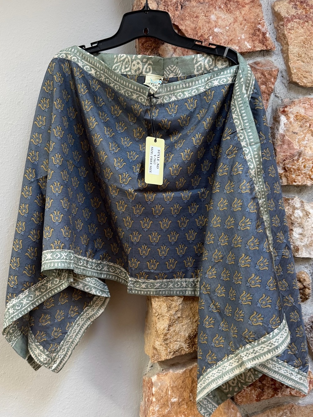 NWT Jaded Gypsy Sari Pancho Top